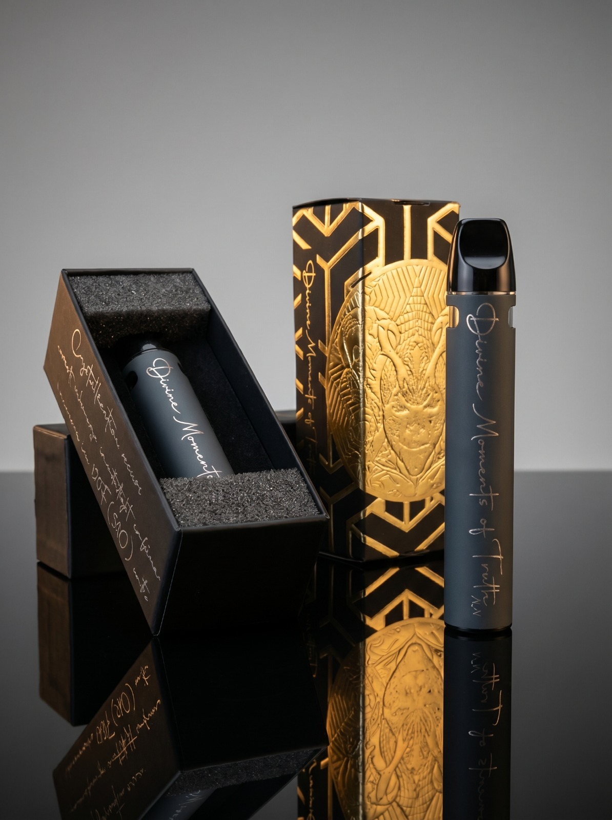 Gold edition with open presentation box